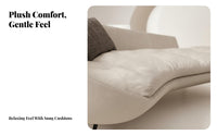 curved Sofa Nordic aesthetic Living Room Furniture Curved Design Home Seating for Interior Designers, Apartment Dwellers, Reception Area, Lounge, Studio
