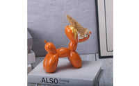 Glossy Balloon Dog with Ice Cream Cone Creative Balloon Dog Figurine Cute Desk Decor Adorable for Creatives, Office, Studio