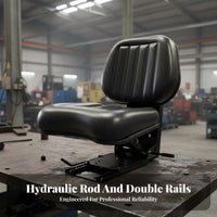 High-Density Foam Cushion Tractor Shock-Absorbing Seat Slide Rail Mount Forklift Replacement Seat Effortless Sliding Rails
