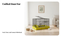 Splash-Proof Design Rabbit Enclosure Easy to Clean Foldable Bunny Hutch Sturdy and Long-Lasting Indoor Rabbit Enclosure Spacious