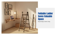 Versatile Step Ladder, Folding, Reinforced Carbon Steel, Indoor Use, Space-Saving