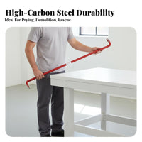 Long-Lasting Firefighting Demolition Tool Heavy-Duty High Carbon Steel Crowbar Rust Resistant Octagonal Head Hammer Labor Saving for Construction Workers, Manual Laborers, DIY Enthusiasts, Emergency Rescue, Job Sites, Workshops, Home Renovation