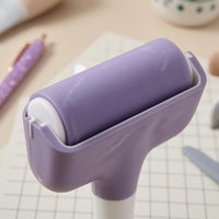 White Handle Embossing Roller Kit Glitter-Textured Needle Pen Silver-Toned Clip Felt Scraper Gold-Toned Tip for Printing Work