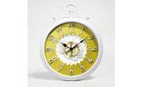 Retro Gear Wall Clock Non-Ticking Industrial Wall Clock Quiet Steampunk for Living Room