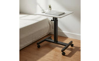 Sturdy Construction Rolling Bedside Computer Desk Space Saving Height Adjustable Laptop Table Mobile Standing Desk for Bedroom, Living Room