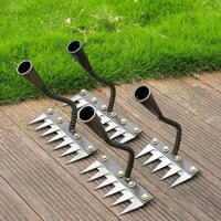 Manganese Steel 5-Tine Hoe Head Multifunctional Weeding Hoe Head Multi Purpose Unwanted Plant Rake Heavy Duty for Vegetable Plot, Farm