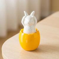 Easter Bunny Figurine Decor Mini Easter Bunny Decoration Spring Rabbits Figurine Bunny Ornament Small Bunny Statue for Spring Easter Home Tabletop