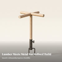 Black Metal Support Chicken Perch Stand Tightening Knob Ground Insert Perch Stand for Outdoor