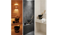 Sauna Bucket with Ladle Aluminum Sauna Bucket Seguro Recipiente for Homeowners
