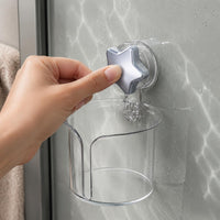 Cylindrical Suction Tissue Holder Transparent Wall-Mounted Tissue Holder Clear Household Storage Compact for Bathroom