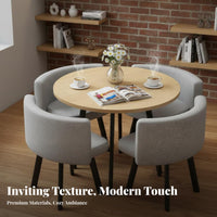 Modern Negotiation Table Set Space Saving Configuration 5 Piece Dining Set Easy Assembly Commercial Furniture for Business Owners, Homeowners