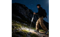 Aluminum Alloy Folding Trekking Pole Foldable LED Trekking Pole Adjustable Length LED Hiking Stick Lightweight for Trekkers, Hikers, Night Walking