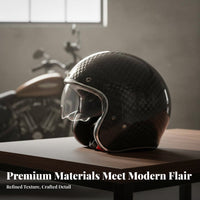 Carbon Fiber Helmet Breathable Carbon Fiber High Impact Resistance for Cruiser Cyclist S, Men, Cruising, Town Commuting, Daily Commute