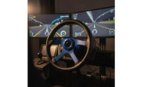 14-Inch Racing Steering Wheel 350mm Aftermarket Steering Wheel Three-Spoke Textured Grip for Car Enthusiasts, Drivers, Track Days