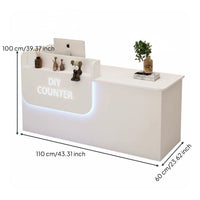 Retail Checkout Counter Modern Ier Counter Sturdy Construction Payment Station Spacious Storage Easy to Clean Suitable for Clerks Receptionists Boutique Lobby