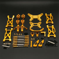 1/10 RC Car Front Shock Absorbing Linkage Arm Metal Shock Absorbing Linkage Arm Upgrade Steering Cups for WLtoys 104001 104002
