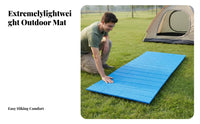 Moisture-Proof Foldable Egg-Crate Texture-Crate Mattress Lightweight Accordiondesign Foam Pad Waterproof Camping Mat Thermal Insulation for Campers, Backpackers, Hikers, Tent Use, Restping, Backpacking, Picnicking