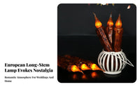6 Pieces SmokeLess Taper Candle Romantic Atmosphere Decorative Taper Home Lighting Decor Decoration for Homeowners, Table Centerpiece, Mantelpiece