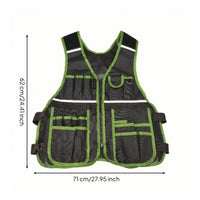 Tool Vest with Pockets Adjustable Workwear Comfortable for Jobsite, Home Repairs