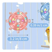 Healthy Chewing Exercise Parrot Foraging Wheel Easy Installation Bird Enclosure Rotating Wheel for Parrots, Small Birds