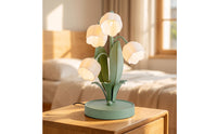 Flower Table Lamp Decorative Artificial Flower Lamp USB-Powered Desk Light for Students