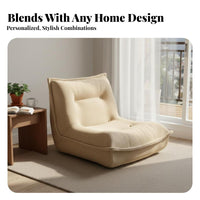 Luxurious Comfort Armless Lounger Thick Padding Ergonomic Lounger Retains Shape Lounge Chair Modern Design for Young Adults, Meditators, Bedroom, Living Room, Balcony, Reading Nook