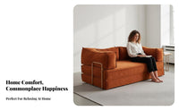sectional Sleeper Sofa Teddy Fabric Upholstery transformable Couch two-in-oneUse Household Seating for Apartment Dwellers, Homeowners, Living Room, Studio Flat