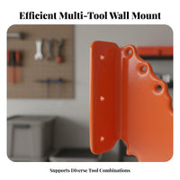 2 Pieces Space Saving Wall Mounted Chainsaw Rack Vertical or Horizontal Hanging Chainsaw Wall Mount Multi-Purpose Heavy Duty Tool Hook for Workshop, Shed