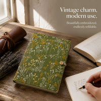 Embroidered Refillable Planner Notebook with Detachable Pages