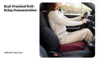Raised Back Wedge Booster Cushion Perforated Car Seat Booster Cushion Breathable Auto Seat Pad Sewn Seams