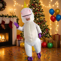 Inflatable animal Costume Tail Mythical Horse Character Costume Front Zipper for Adults