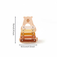 5 Pieces Early Learning Wooden Musical Toy Set Natural Wood Wooden Baby Musical Set Polished Edges Baby Percussion Toy Gift Ready for Nursery