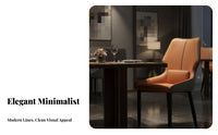 Italian design Upholstered Side Chair Minimalist Design Curved Backrest Chair Padded Seat Dining Seating adaptable Use for Restaurant Owners, Interior Designers, Homeowners, Living Room, Kitchen