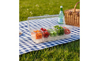 Clear Compartment Salad Box Portable Sectioned Food Container Multipurpose