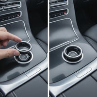 Engine Start Stop Button Trim Bezel Ribbed Ignition Switch Trim Bezel Decorative Engine Start Stop Button Decoration for Dashboard