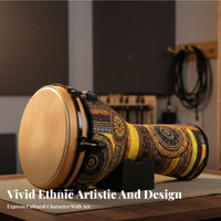 Rich Sound 12-Inch Tunable Djembe Portable Mechanically Tuned Djembe Long-Lasting Hand Drum Ready to Play for Professionals, Performers, Live Performance, Music Practice, Studio Recording, Outdoor Use