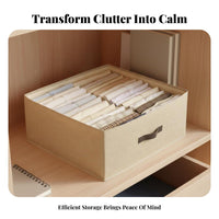 Space Saving Foldable Clothes Organizer Compartmentalized Clothes Organizer Box Multi-Purpose Use for Students, Closet, Dormitory, Dorm Room
