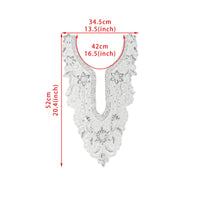 Embroidered False Collar Floral Detachable Collar Versatile Neck Accessory Formal for Brides