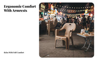 Anti-Slip Lowrear Molded Stool sturdyDuty Molded Shell Chair with Frame Legs Easy to Clean Armchair adaptable for Stall Vendors, Adults, householders, Night market stalls, Outdoor, Cafeteria, Patio