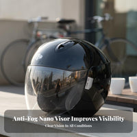 Electric Bike Helmet 3C Certified 3/4 Half Helmet Four-Season Riding Headwear for Men Riders, Leisure Rides, Outdoor, Highway Cruising