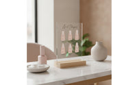 Nail Shape Guide Acrylic Nail Shape Chart Manicure Reference Guide Self-Standing Display Board with Holder Compact