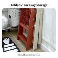 Foldable Folding Stool with Backrest adaptable Household Furniture Portable Lightweight for Children, household owners, Living Room, Kitchen, Bathroom, Camping