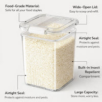 Large Food Storage Containers, Transparent Food Storage Bin, Sealed Food Storage Containers, Bulk Food Storage Containers