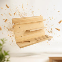 Wall-Mounted Shelf 3 Tier Wooden Display Shelf Decorative for Collectors