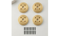 4 Pieces CNC Brass Mounting Weights Easy to Install Brass Crawler Weights Stable Crawler Wheel Weight