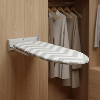 Wall-Attached Ironing Board Space Saving Fold down Ironing Board Sturdy Frame Home Utility for Wardrobe, Closet, Laundry Room