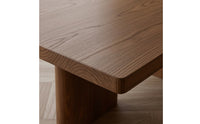 Natural Grain Solid Wood Dining Table Minimalist Wooden Dining Table Sturdy for Families, Kitchen, Study