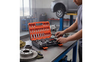 53 Pieces Socket Wrench Tool Kit Automotive Socket Set with Ratchets Mechanical Mechanics Tool Set for Home Mechanics, Garage, Roadside