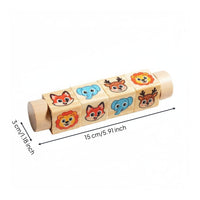 Montessori Rotating Block Toy Early Learning Shape Matching Board Colorful Wooden Matching Blocks Screen-Unrestricted for 1-2 Year Olds