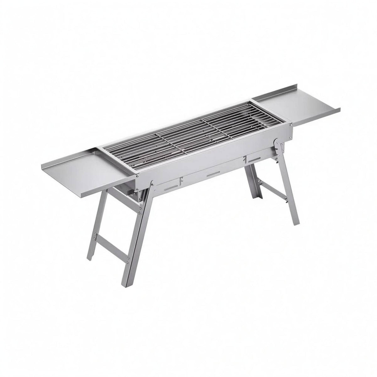 Folding Barbecue Grill Thickened Folding Grilling Unit Accessory Trays Outdoor Cooking Gear